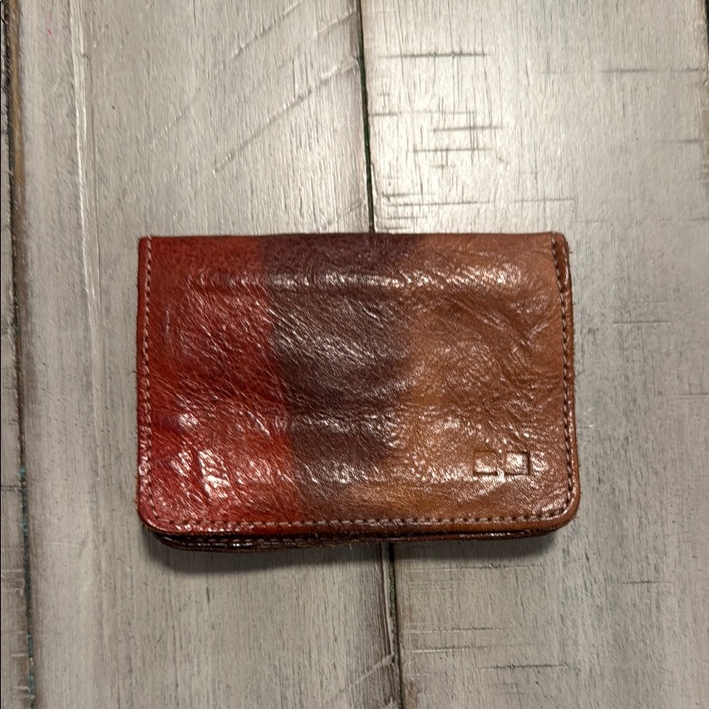 Brown and Red Leather Bed Stu Wallet